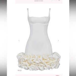 Ivory Ruffle Hem Dress